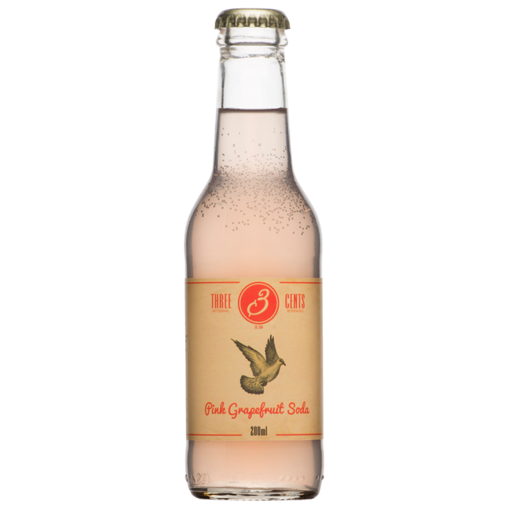 Three Cents Pink Grapefruit Soda 200 ml Pantos Potou.gr